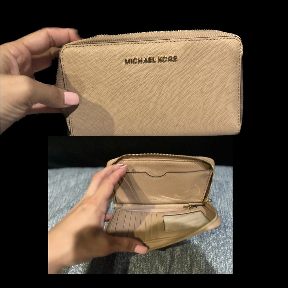 Blush pink michael kors wallet